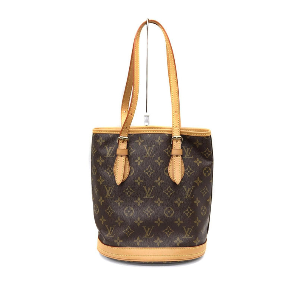 Louis Vuitton Brown Canvas Shoulder Monogram Bucket Bag